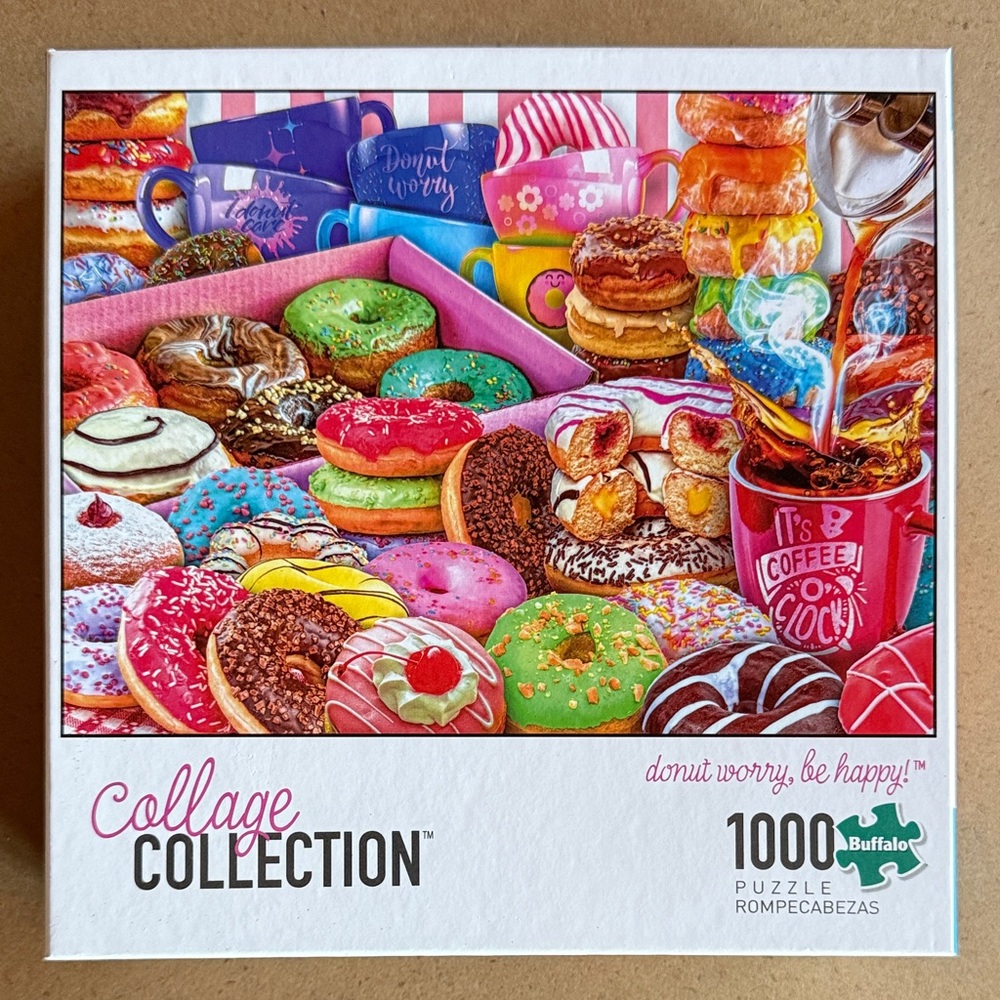 🍩 Donut worry, be happy!  David Bitton Collage Collection 1000 piece puzzle 🧩